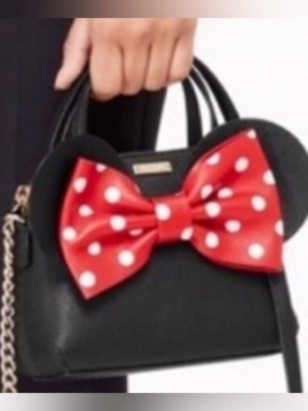EUC!Kate Spade♠️Disney MinnieMouse,MiniMaise,Crossbody Leather,Ears!Ltd Edition!